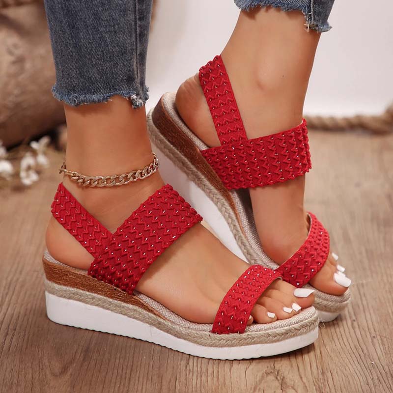 Aliams | Bequeme Sommer Plateau Sandalen mit Keil für Frauen