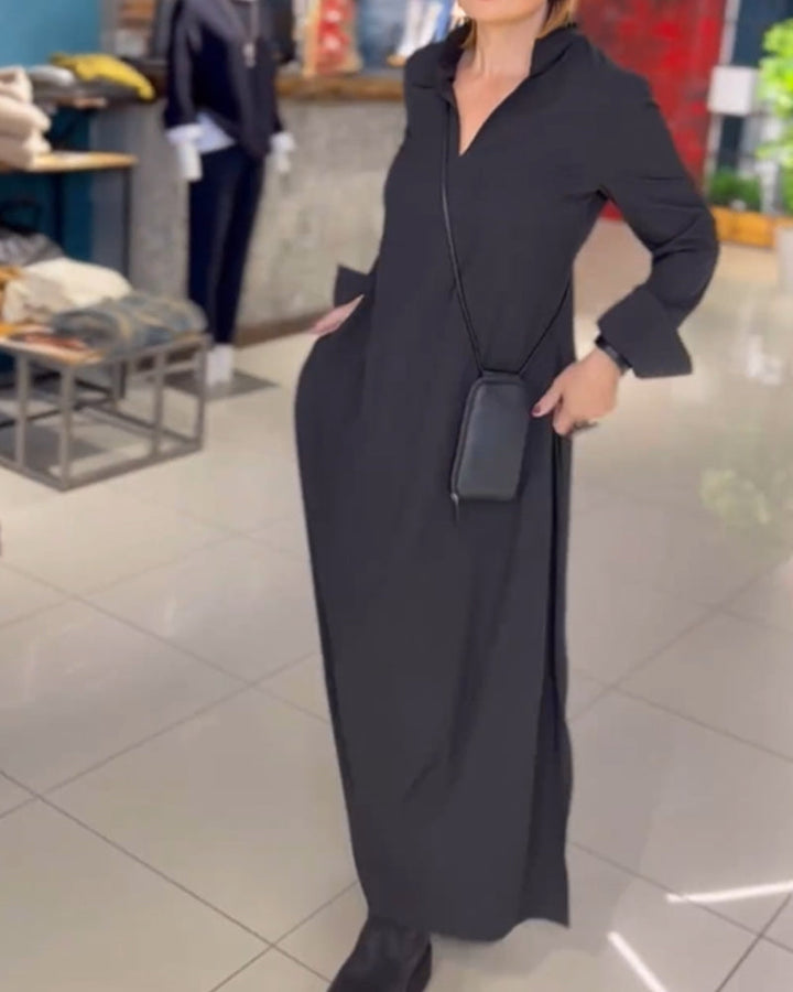 Aliams | Langes Kleid mit Seitenschlitz