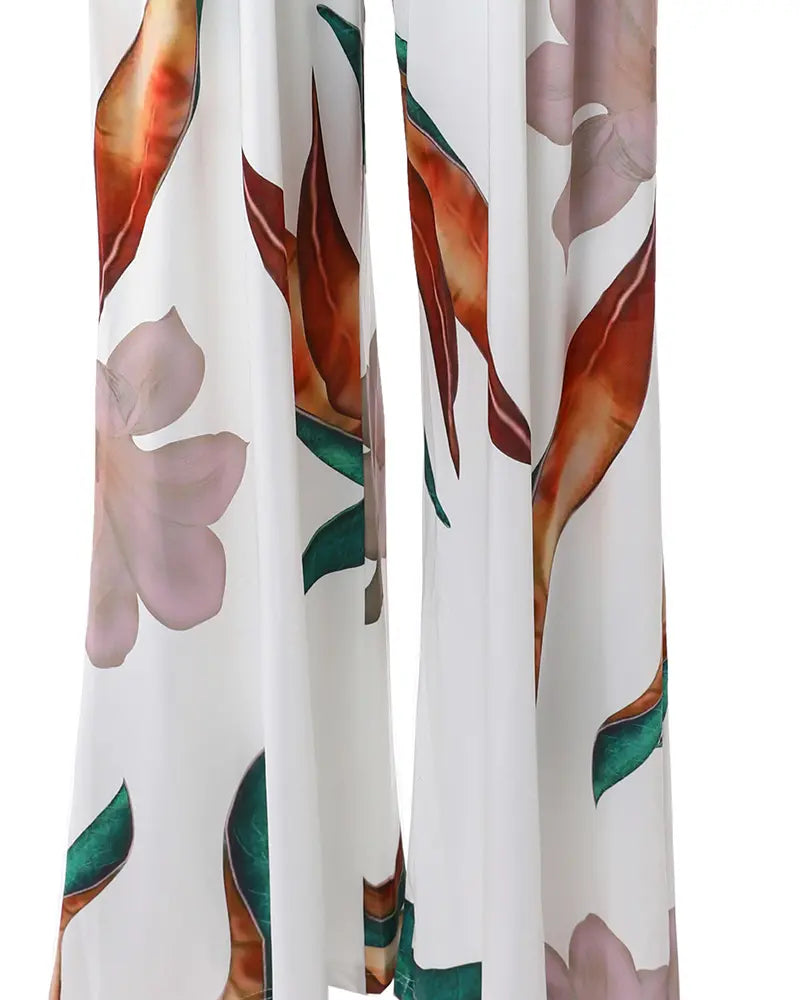 Aliams | Elegantes Jumpsuit Kleid mit Blumenmuster