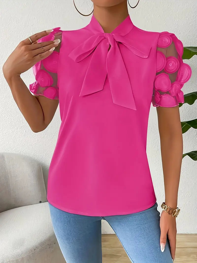 Aliams | Bluse mit Transparenten Puffärmeln