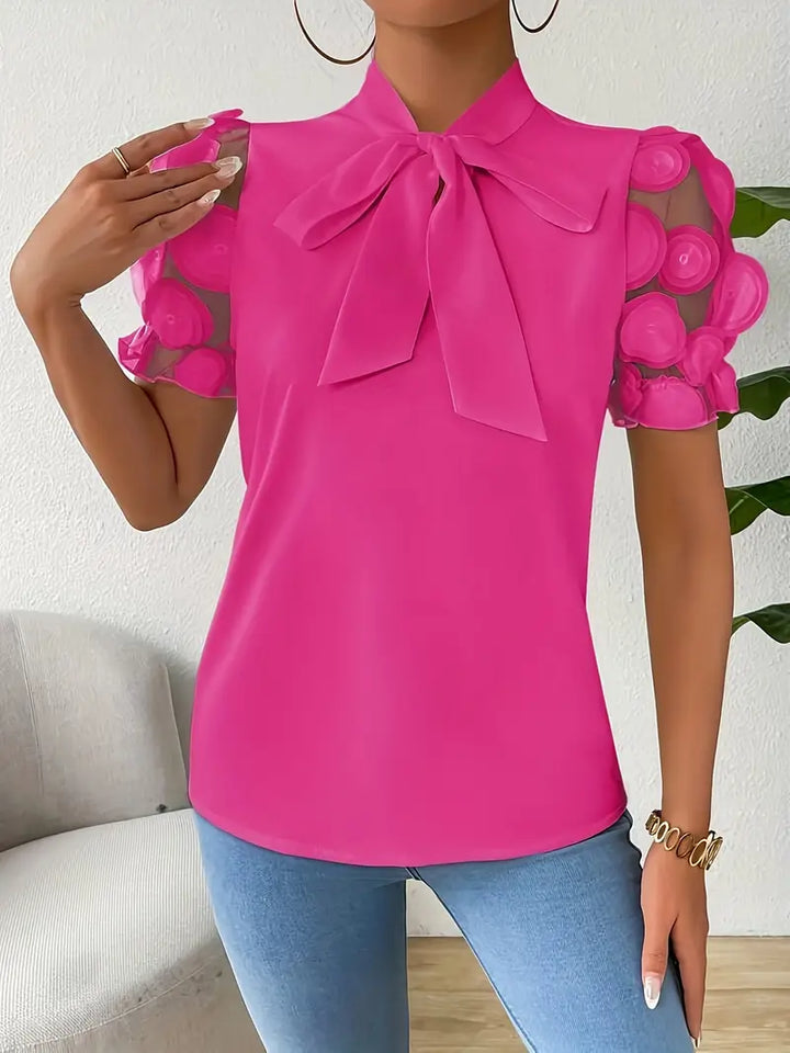 Aliams | Bluse mit Transparenten Puffärmeln