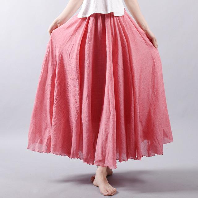 Aliams | Lässig Fallender Boho Maxi Rock für Damen
