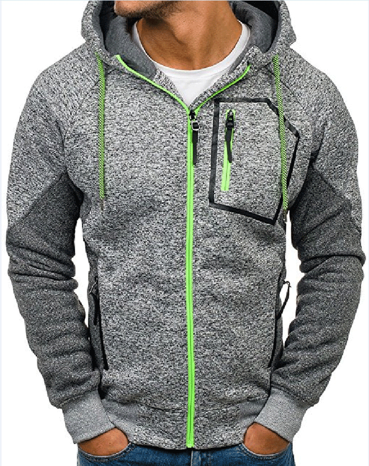 Herren Hochwertiger Sportjacke mit modernem Reißverschluss und praktischen Taschen Aliams