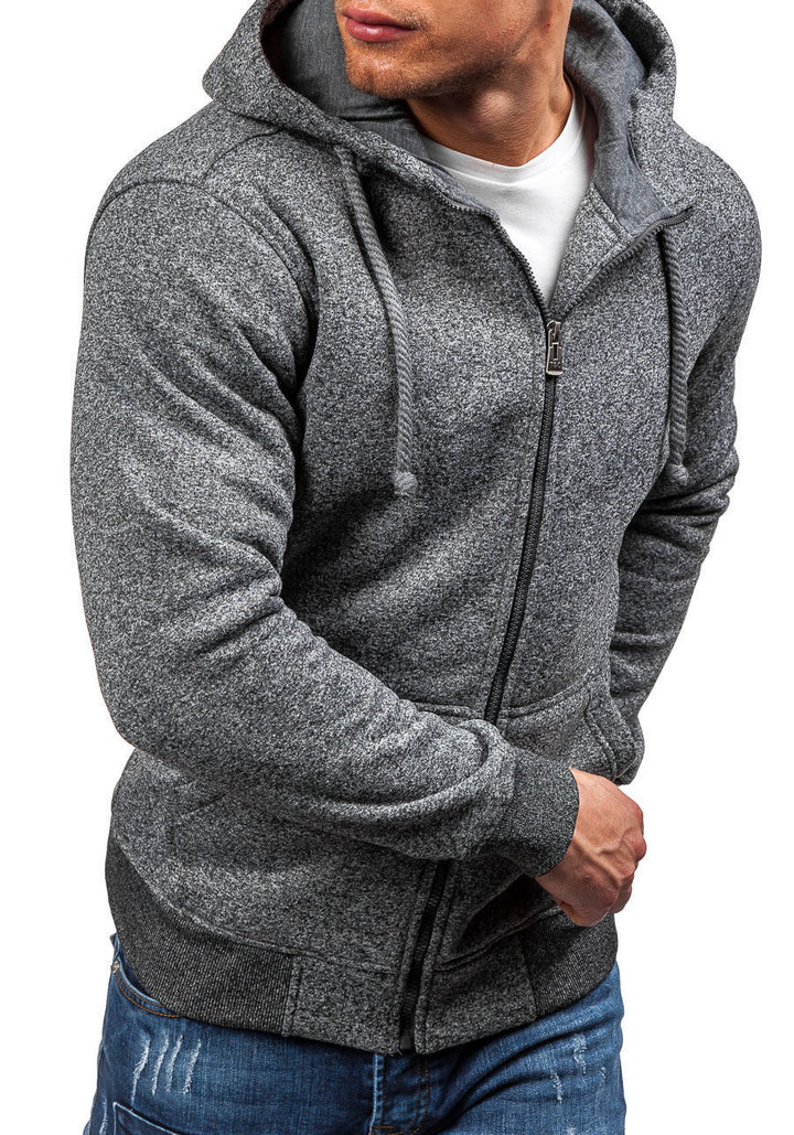 Herren Kapuzenjacke mit modernem Reißverschluss und praktischen Seitentaschen Aliams