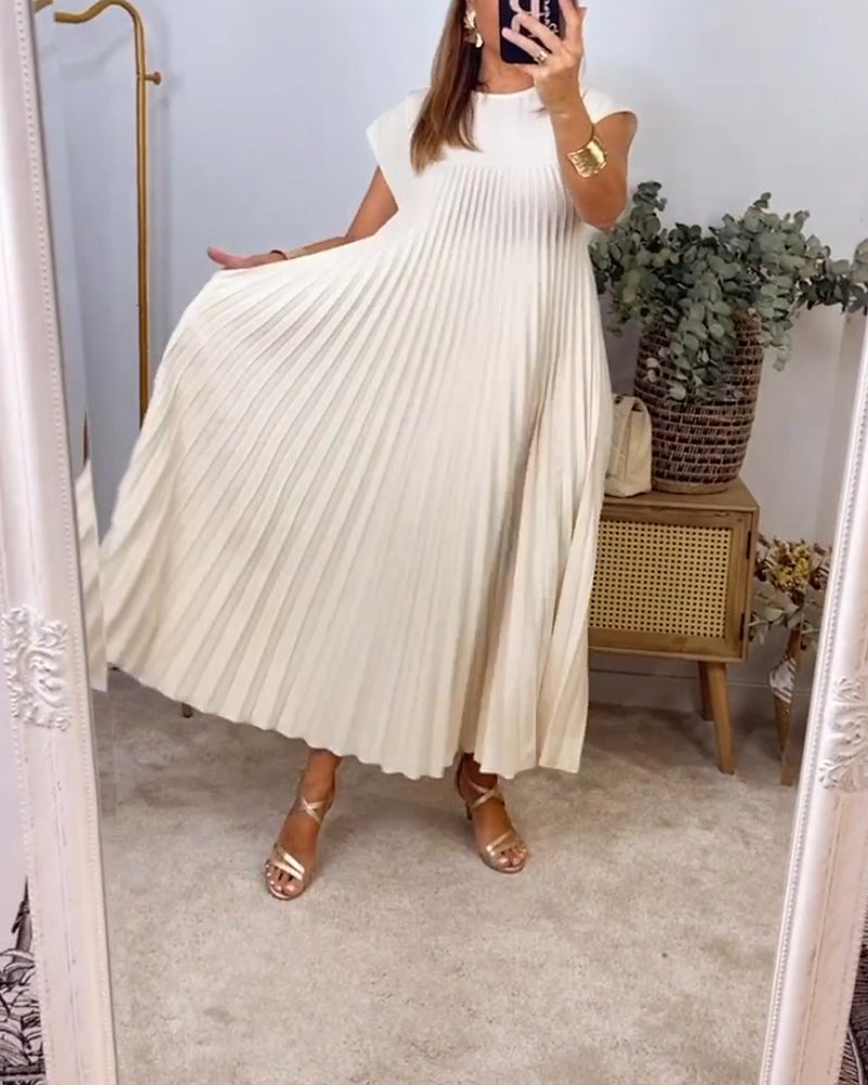 Aliams | Ärmelloses Plisseekleid