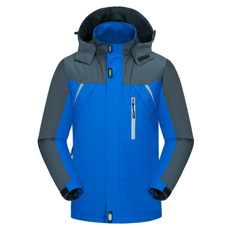 Herren isolierte Outdoor-Jacke mit verstellbarem Kapuzenkragen und wasserdichtem Material Aliams