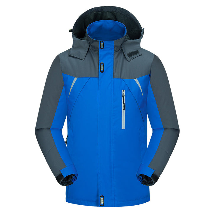 Herren isolierte Outdoor-Jacke mit verstellbarem Kapuzenkragen und wasserdichtem Material Aliams