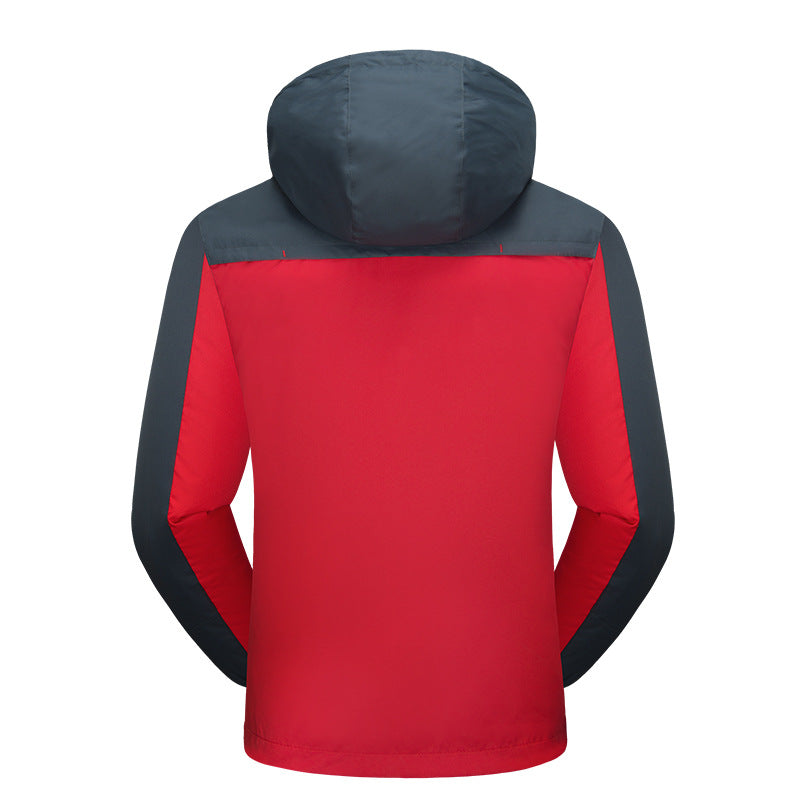 Herren isolierte Outdoor-Jacke mit verstellbarem Kapuzenkragen und wasserdichtem Material Aliams