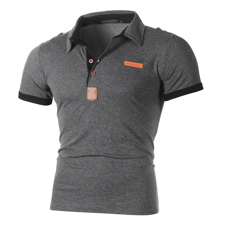 Herren Elegantes Kurzarmpoloshirt mit einzigartigem Kragen-Design Aliams
