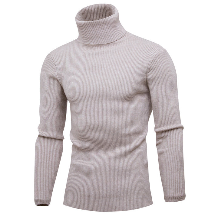 Herren Rollkragenpullover aus feinem Rippstrick Aliams