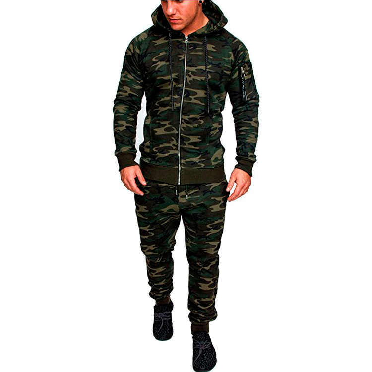 Herren Camouflage Trainingsanzug mit praktischem Nutzen und modischem Design Aliams