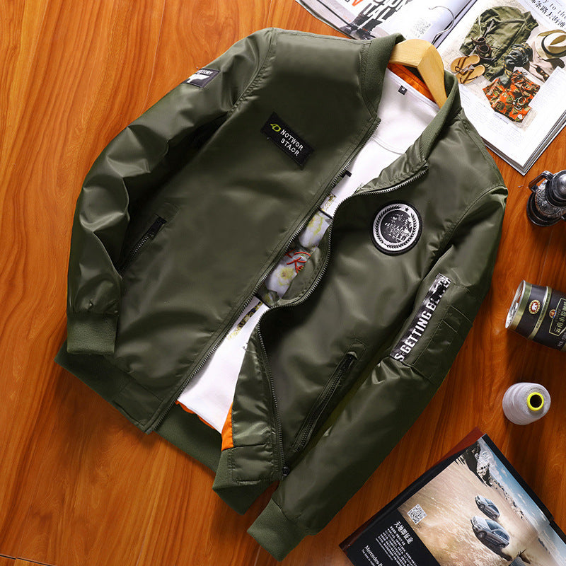 Herren stylische Bomberjacke mit reflektierenden Details Aliams