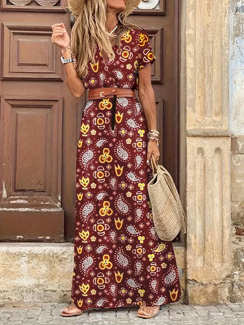 Aliams | Blumiges Maxikleid für Frauen
