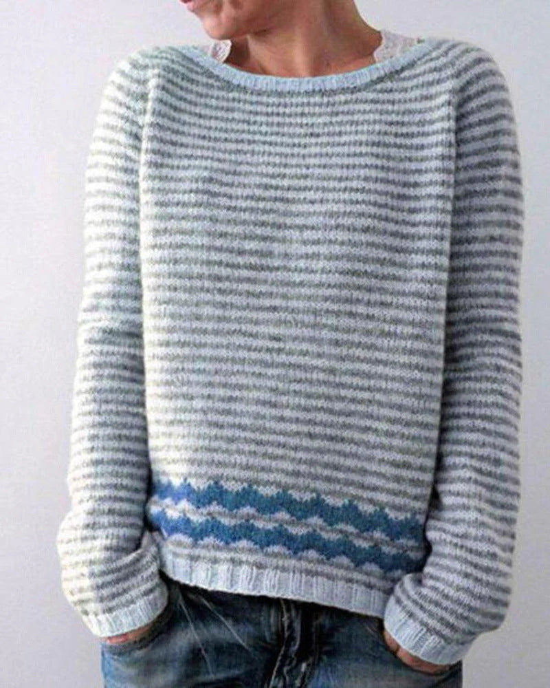 Lalonde | Damen Retro Strickpullover | Gemütlicher Wollpullover Für Herbst & Winter