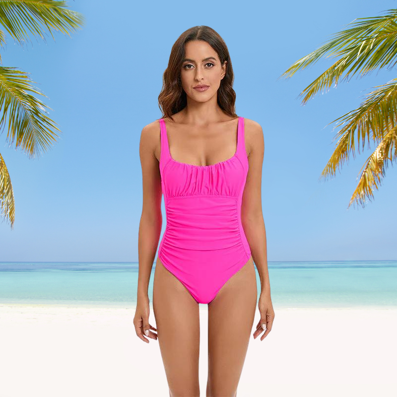 Aliams | Atmungsaktiver Aliams-Tankini mit Rot Gefüttertem Aufdruck