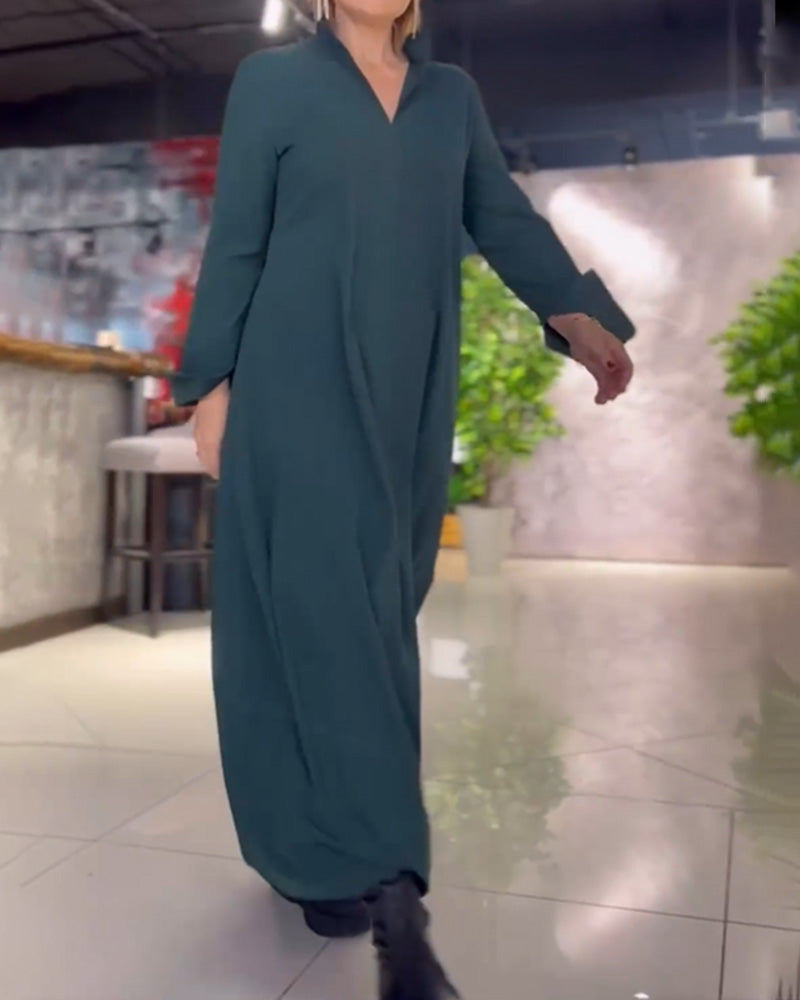 Aliams | Langes Kleid mit Seitenschlitz