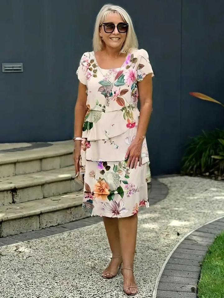 Aliams | Elegantes Maxikleid mit Blumenmuster