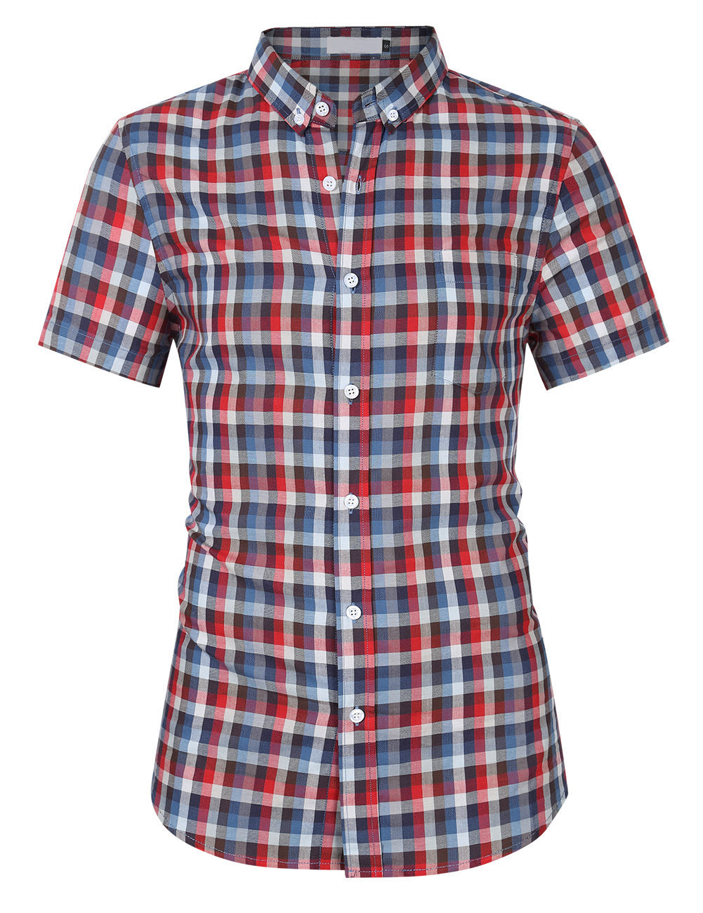 Herren Kurzarmhemd im modernen Karomuster mit strapazierfähiger Baumwolle Aliams