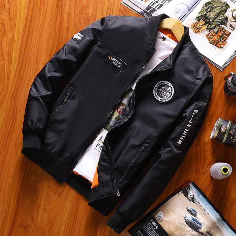 Herren stylische Bomberjacke mit reflektierenden Details Aliams