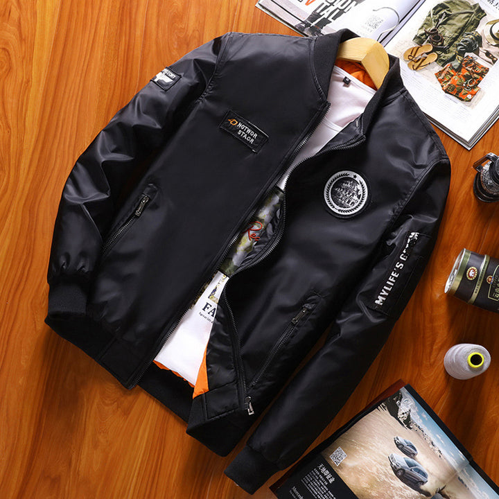 Herren stylische Bomberjacke mit reflektierenden Details Aliams