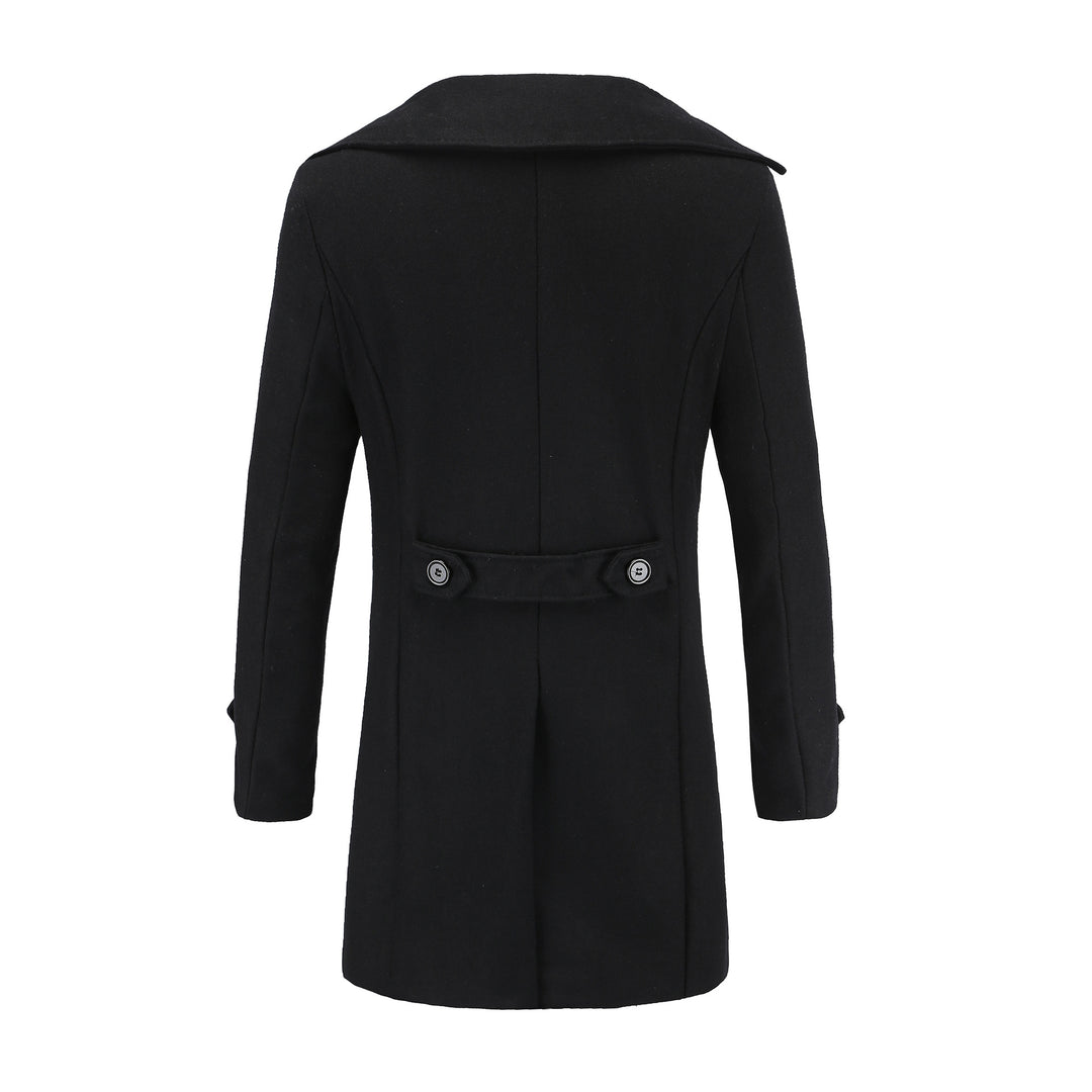 Herren eleganter Übergangsmantel mit doppelter Knopfleiste und weichem Innenfutter Aliams