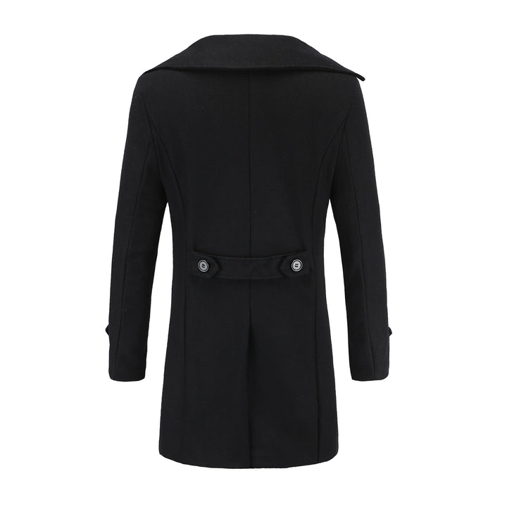 Herren eleganter Übergangsmantel mit doppelter Knopfleiste und weichem Innenfutter Aliams