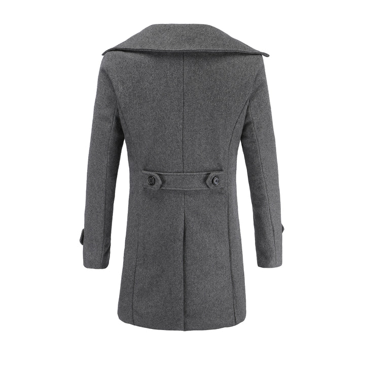 Herren eleganter Übergangsmantel mit doppelter Knopfleiste und weichem Innenfutter Aliams