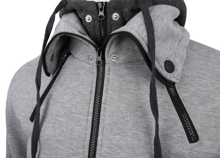 Herren Sportjacke mit abnehmbarer Kapuze und praktischen Taschen Aliams