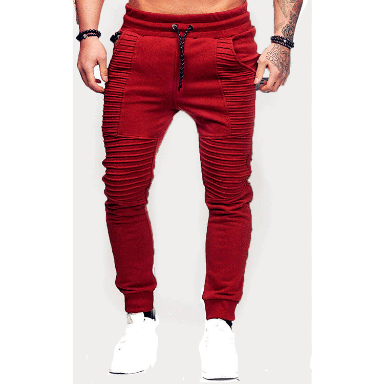 Herren Sportliche Slim-Fit Jogginghose mit innovativem Rippendesign Aliams