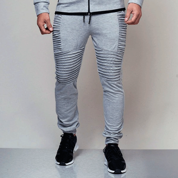Herren Sportliche Slim-Fit Jogginghose mit innovativem Rippendesign Aliams