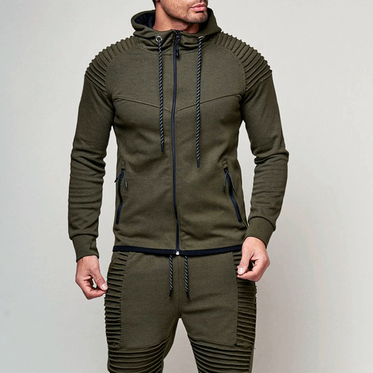 Herren Sportliche Hoodiejacke mit strukturiertem Schulterdesign und hochwertigem Material Aliams