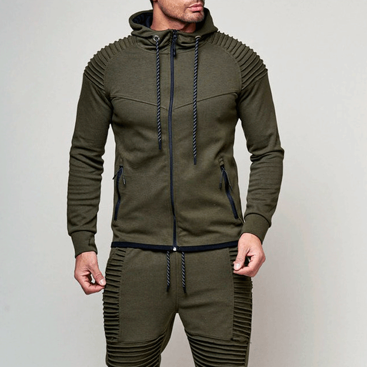 Herren Sportliche Hoodiejacke mit strukturiertem Schulterdesign und hochwertigem Material Aliams
