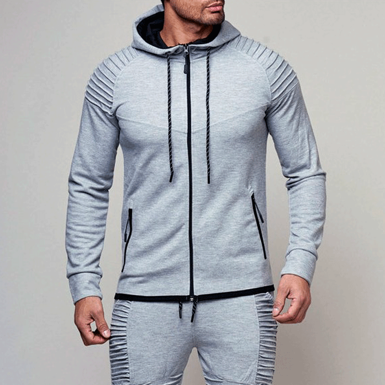 Herren Sportliche Hoodiejacke mit strukturiertem Schulterdesign und hochwertigem Material Aliams