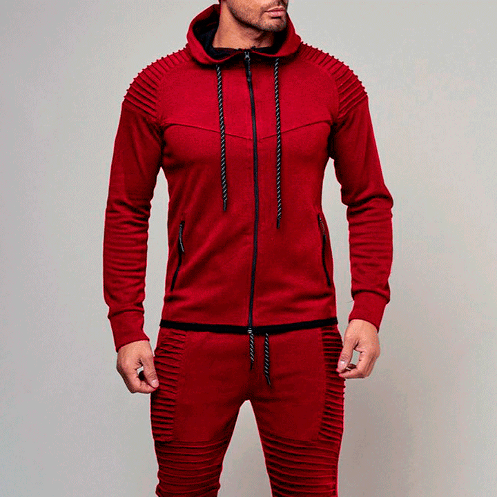 Herren Sportliche Hoodiejacke mit strukturiertem Schulterdesign und hochwertigem Material Aliams