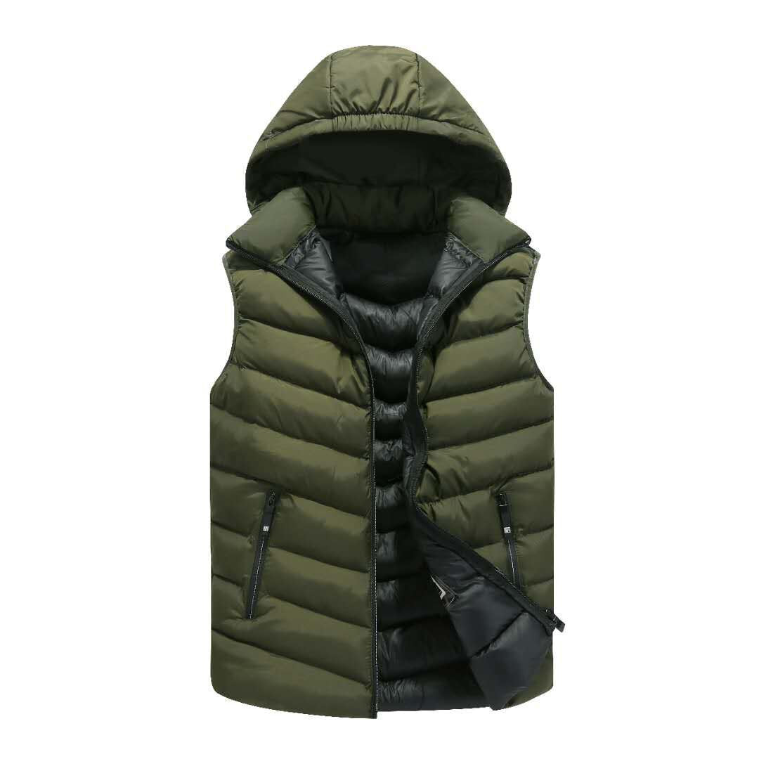 Herren Steppweste mit Kapuze Aliams