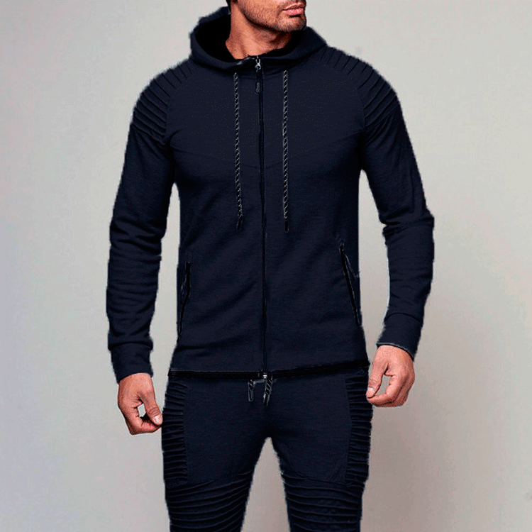 Herren Sportliche Hoodiejacke mit strukturiertem Schulterdesign und hochwertigem Material Aliams