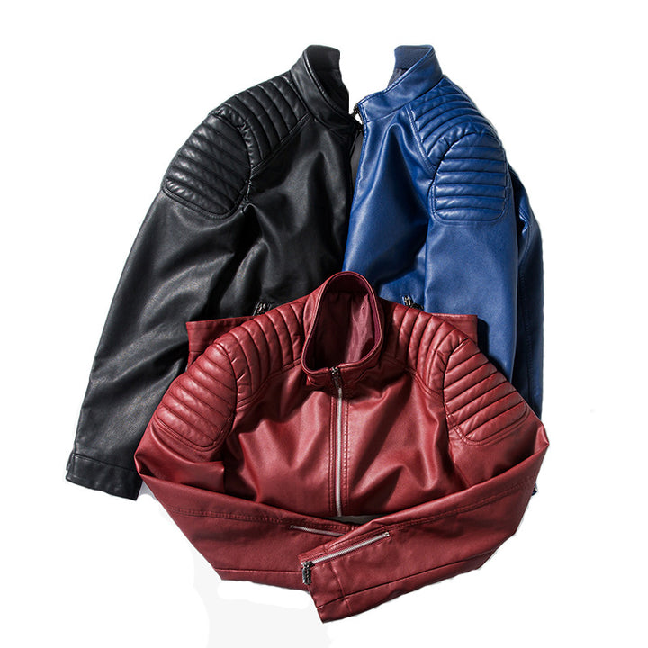 Herren klassische Motorradjacke Aliams