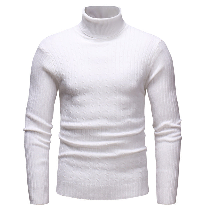 Herren Rollkragenpullover mit strukturiertem Zopfmuster Aliams