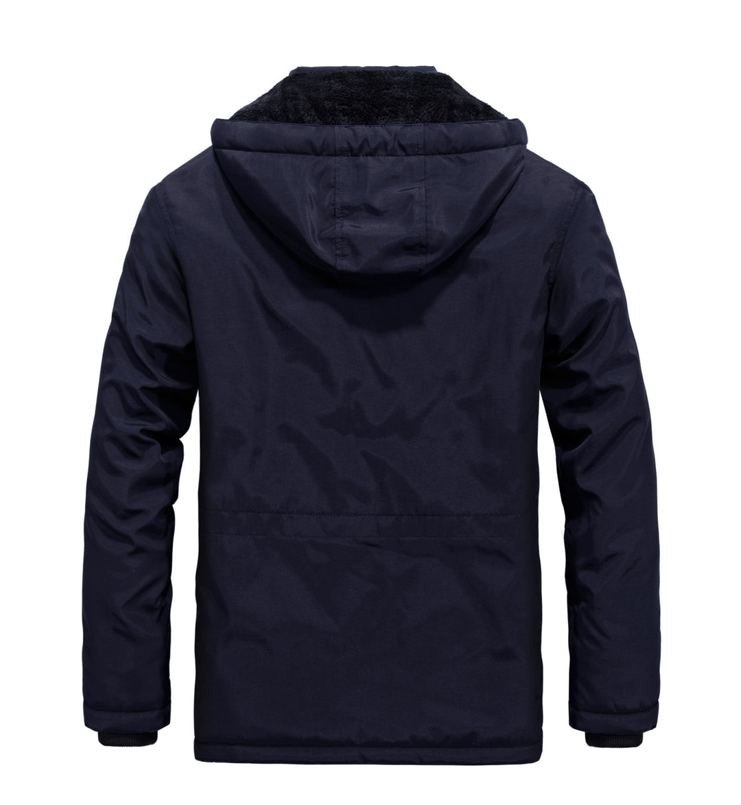 Herren gefütterte Winterjacke mit abnehmbarer Kapuze Aliams