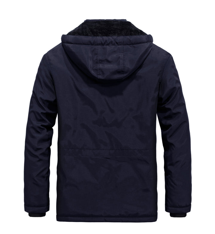 Herren gefütterte Winterjacke mit abnehmbarer Kapuze Aliams