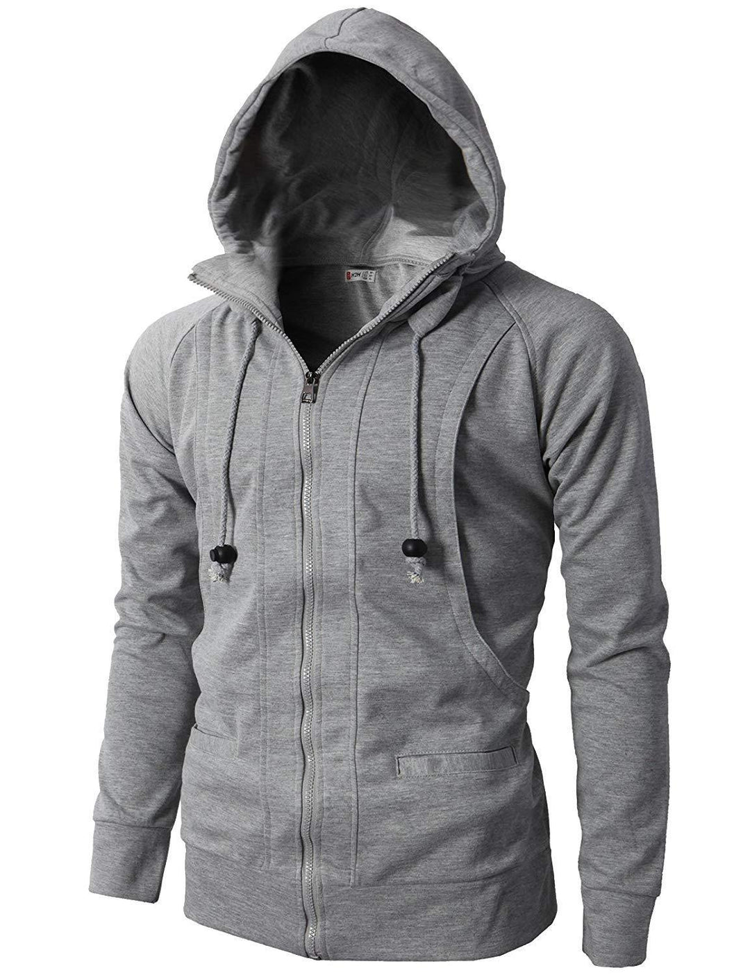 Herren Sportliche Zip-Hoodiejacke mit funktionalen Taschen und elastischem Abschluss Aliams