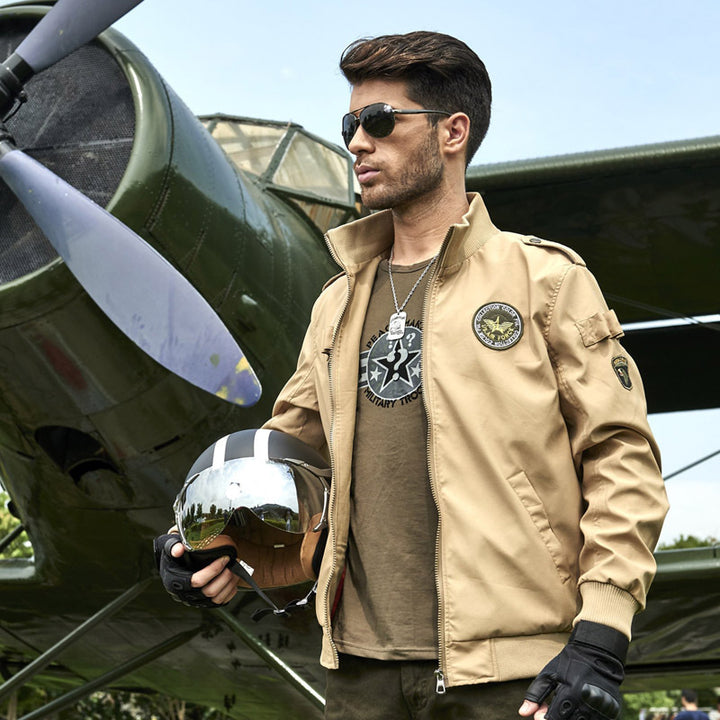 Herren Fliegerjacke mit Teddyfutter Aliams