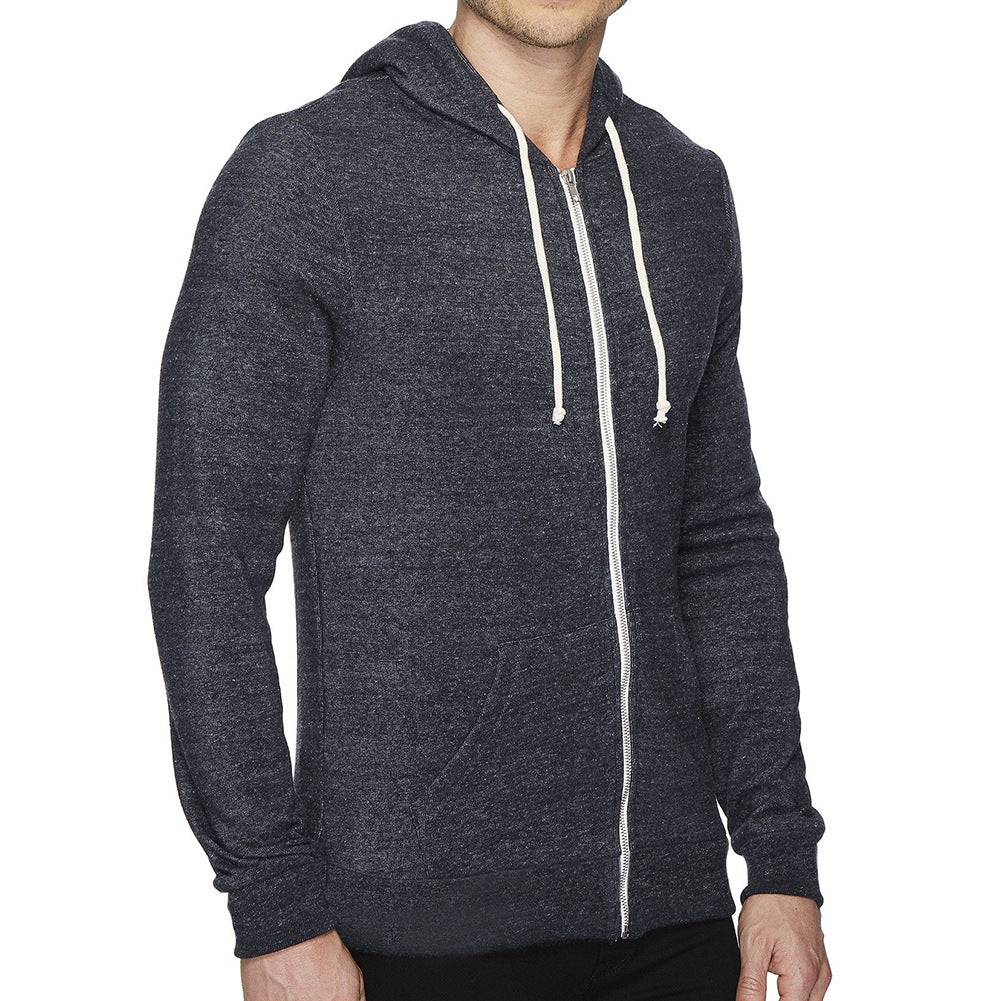 Herren praktische Kapuzenjacke mit Reißverschluss und Kängurutaschen Aliams
