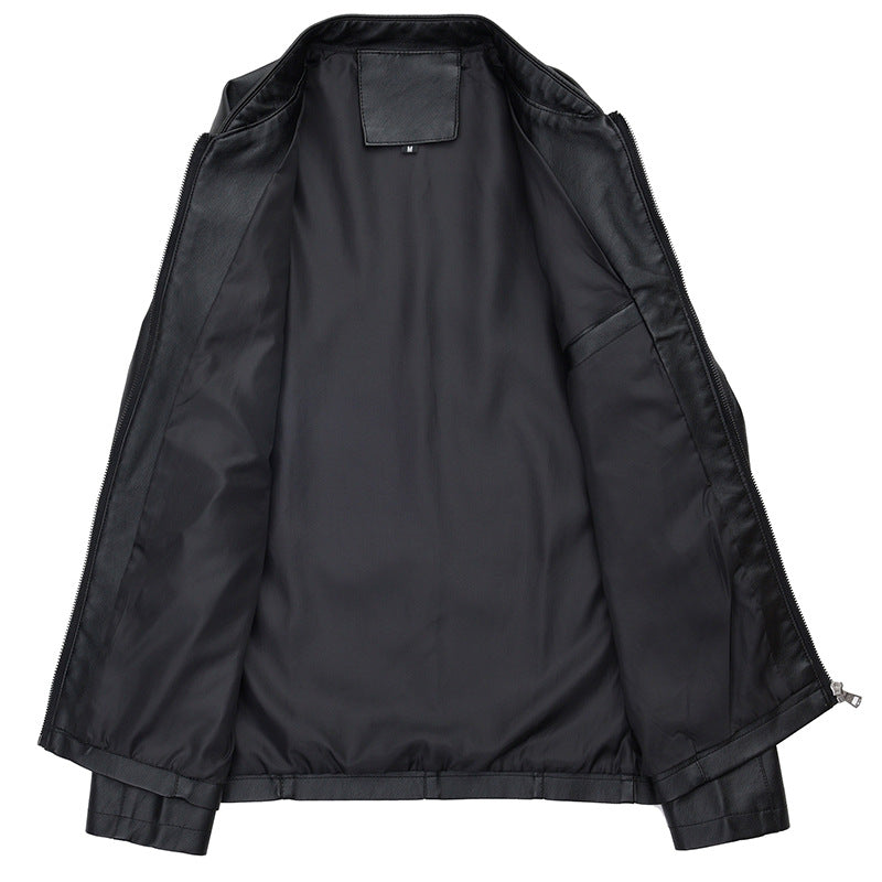 Herren elegante Kunstlederjacke mit modernem Schnitt Aliams