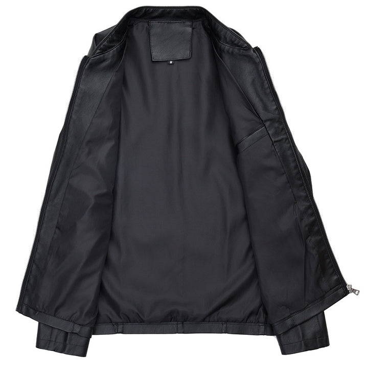 Herren elegante Kunstlederjacke mit modernem Schnitt Aliams