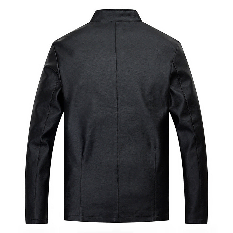 Herren elegante Kunstlederjacke mit modernem Schnitt Aliams