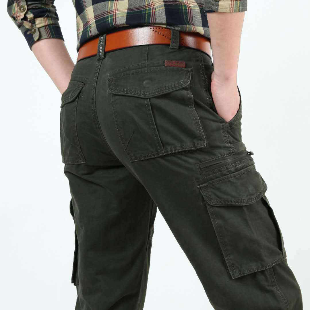 Herren praktische Cargo-Hose mit multifunktionalen Taschen Aliams