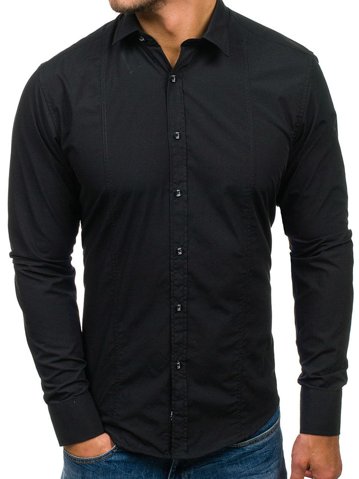 Herren elegantes Businesshemd mit feiner Struktur Aliams