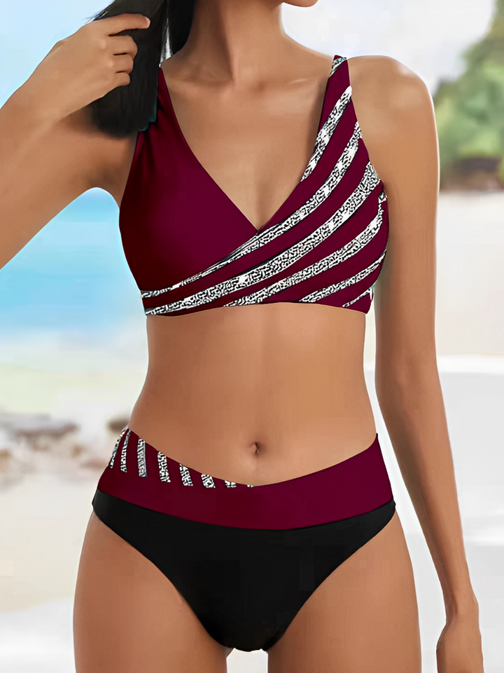Aliams | Bikini Sommer Gestreift Luxus