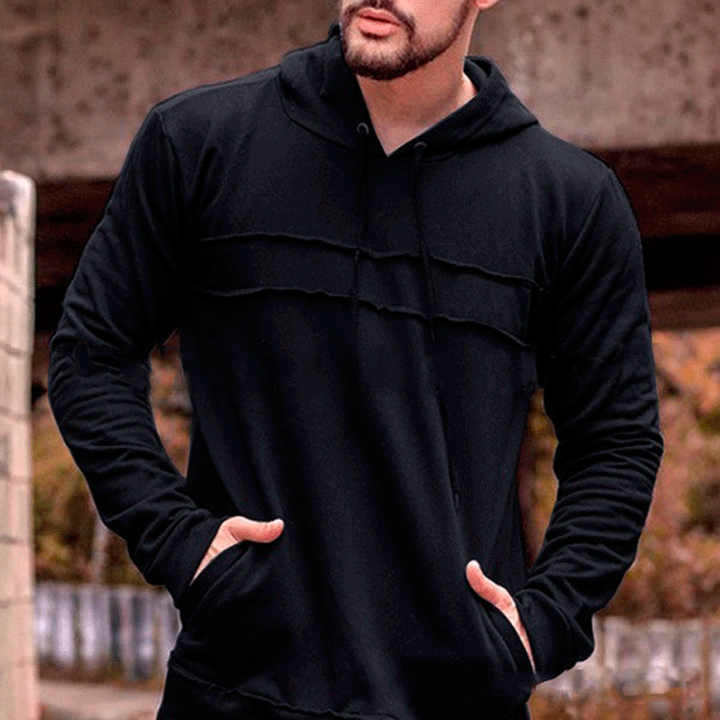 Herren Sportlicher Kapuzenpullover mit innovativem Design und praktischen Taschen Aliams